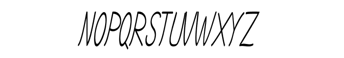 Nocturn-ExtracondensedItalic Font UPPERCASE