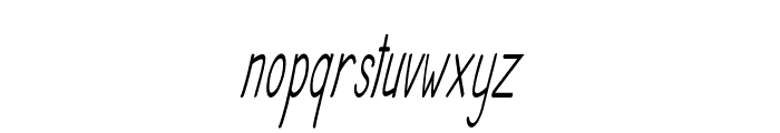 Nocturn-ExtracondensedItalic Font LOWERCASE
