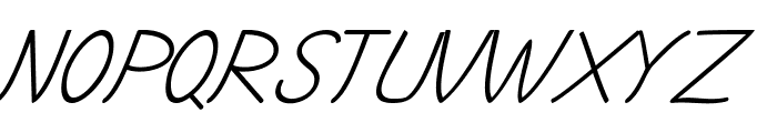 Nocturn-Italic Font UPPERCASE