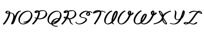 Nostra-BoldItalic Font UPPERCASE