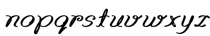 Nostra-BoldItalic Font LOWERCASE