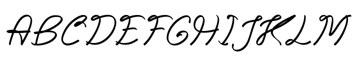 NostraItalic Font UPPERCASE