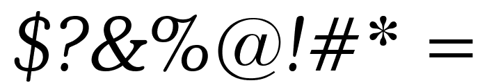 Novelty Light Italic Font OTHER CHARS
