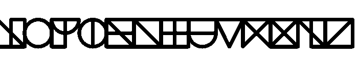 NONSection Outline40 Font LOWERCASE