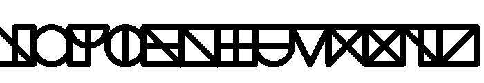 NONSection Outline50 Font LOWERCASE