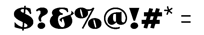 No3Series Heavy Instance Font OTHER CHARS