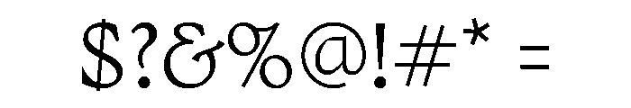 No3Series Light Instance Font OTHER CHARS