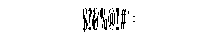 No3SeriesNarrow Heavy Instance Font OTHER CHARS