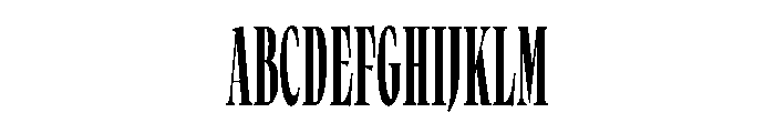 No3SeriesNarrow Heavy Instance Font UPPERCASE