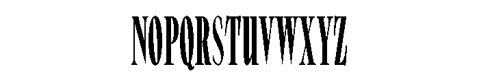 No3SeriesNarrow Heavy Instance Font UPPERCASE