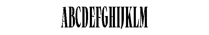 No3SeriesNarrow Heavy Font UPPERCASE