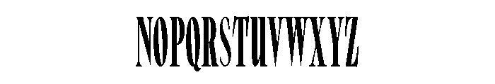 No3SeriesNarrow Heavy Font UPPERCASE