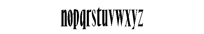 No3SeriesNarrow Heavy Font LOWERCASE