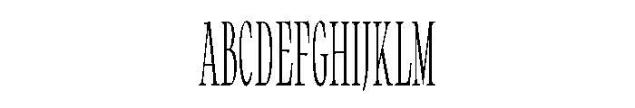 No3SeriesNarrow Regular Instance Font UPPERCASE