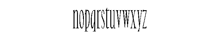 No3SeriesNarrow Regular Instance Font LOWERCASE