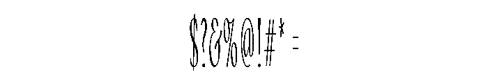 No3SeriesNarrow Regular Font OTHER CHARS