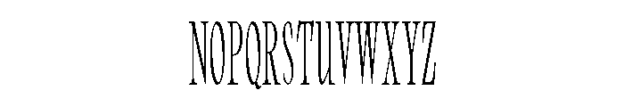 No3SeriesNarrow Regular Font UPPERCASE