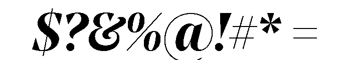 NoeDisplay SemiboldItalic Font OTHER CHARS