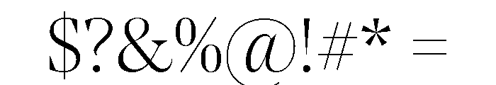 NoeDisplay Thin Font OTHER CHARS