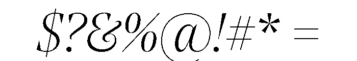 NoeDisplay ThinItalic Font OTHER CHARS