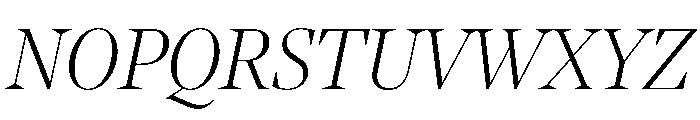 NoeDisplay ThinItalic Font UPPERCASE