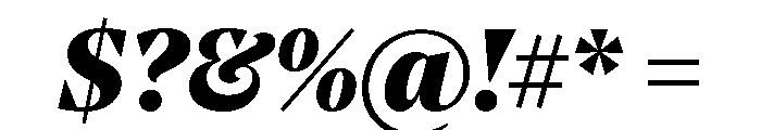 NoeStandard BlackItalic Font OTHER CHARS