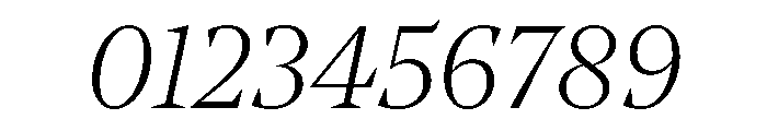 NoeStandard ThinItalic Font OTHER CHARS