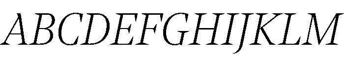 NoeStandard ThinItalic Font UPPERCASE