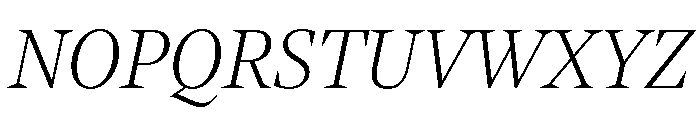 NoeStandard ThinItalic Font UPPERCASE