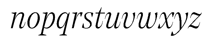 NoeStandard ThinItalic Font LOWERCASE
