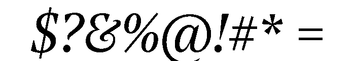 NoeText RegularItalic Font OTHER CHARS