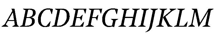 NoeText RegularItalic Font UPPERCASE