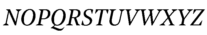 NoeText RegularItalic Font UPPERCASE