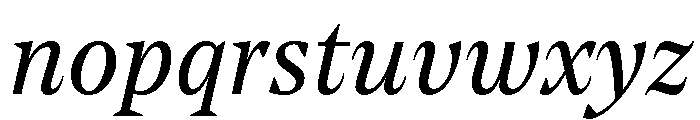NoeText RegularItalic Font LOWERCASE