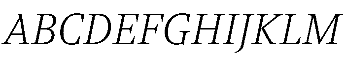 NoeText ThinItalic Font UPPERCASE