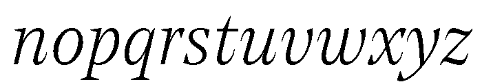 NoeText ThinItalic Font LOWERCASE