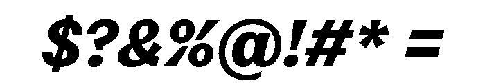 Noga BlackItalic Font OTHER CHARS