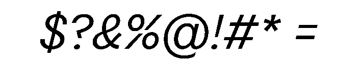 Noga LightItalic Font OTHER CHARS