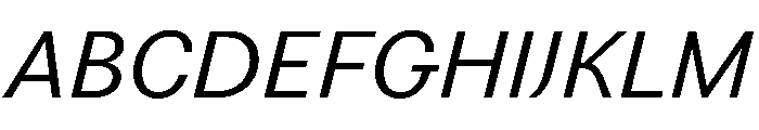 Noga LightItalic Font UPPERCASE