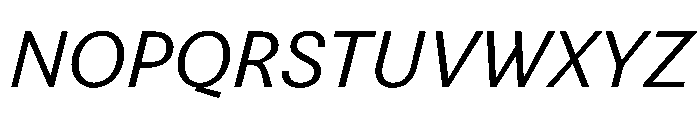 Noga LightItalic Font UPPERCASE
