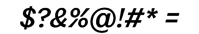 Noga MediumItalic Font OTHER CHARS