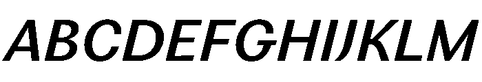 Noga MediumItalic Font UPPERCASE
