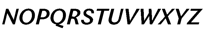 Noga MediumItalic Font UPPERCASE