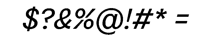 Noga RegularItalic Font OTHER CHARS