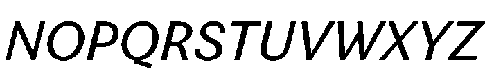 Noga RegularItalic Font UPPERCASE