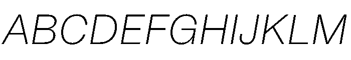 NoiGrotesk UltraLightItalic Font UPPERCASE