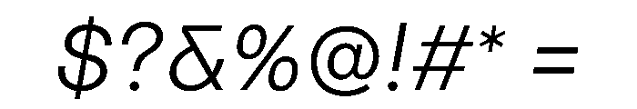 Noigrotesk LightItalic Instance Font OTHER CHARS