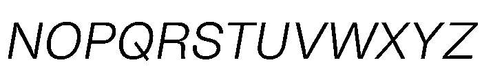Noigrotesk LightItalic Instance Font UPPERCASE