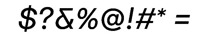 Noigrotesk RegularItalic Instance Font OTHER CHARS