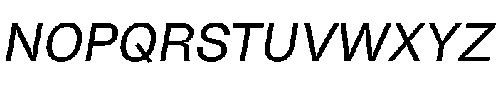 Noigrotesk RegularItalic Instance Font UPPERCASE
